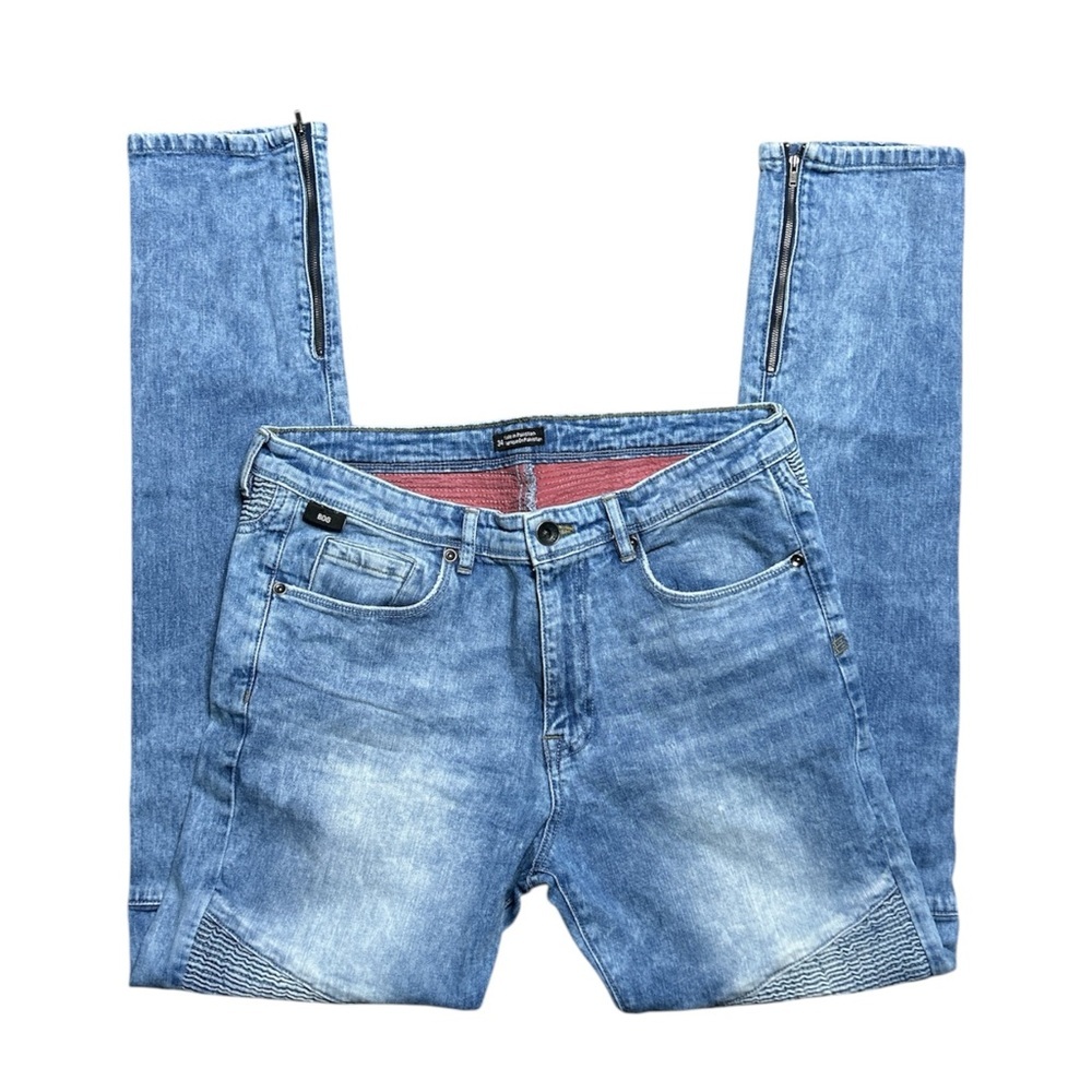 Men's Urban Outfitters BDG Blue Denim Ribbed Ripped Skinny Jeans